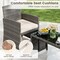 4-Piece Outdoor Patio Furniture Set with Cushions Mix Gray PE Rattan Loveseat